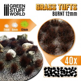 Touffes d'herbe 12mm BRULE