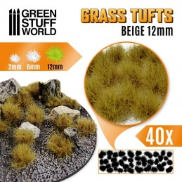 Touffes d'herbe 12mm BEIGE