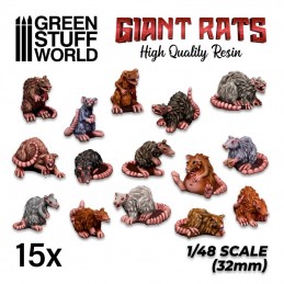 Set en résine RATS GÉANTS x15