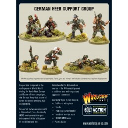 Dos de la boite German Heer Support Group (HQ, Mortar & MMG)