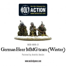 German Heer MMG team (hiver) de face